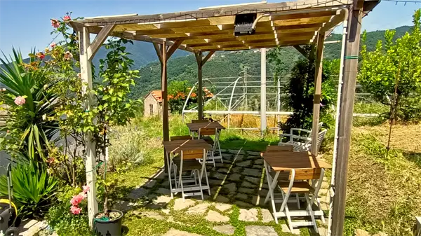 La pergola panoramica con vista sul golfo