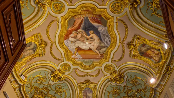 Scorcio degli interni affrescati dei Palazzi dei Rolli